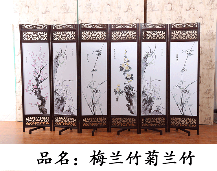 Gỗ rắn Trung Quốc cổ màn hình gấp di chuyển khách sạn phòng trà phân vùng phòng khách phân vùng hiên hai mặt retro - Màn hình / Cửa sổ mẫu vách ngăn phòng khách và bếp bằng gỗ
