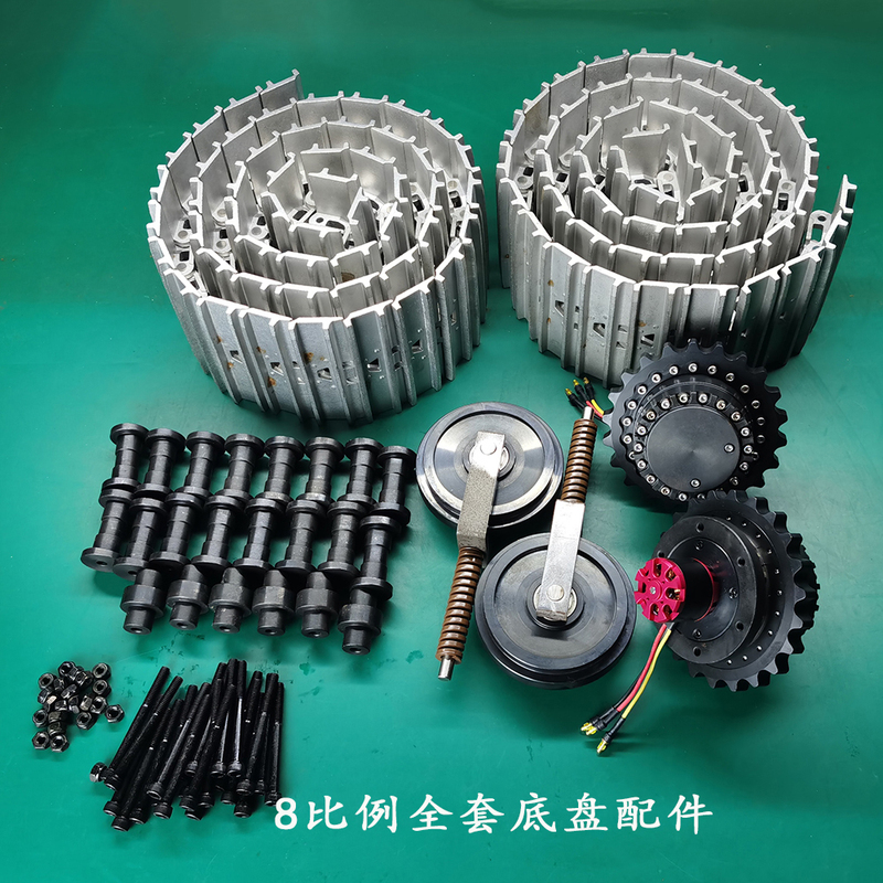 8-Scale Hydraulic Excavator Model Accessories, Chassis Wheel Rotation, Etc., 1:8 Large Excavator Heavy-Duty Chassis Accessories