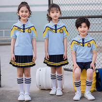 小学生校服夏装一二三年级运动服幼儿园园服夏季纯棉短袖套装班天