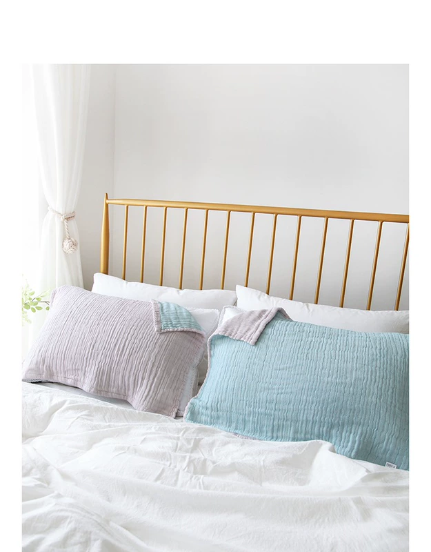 Khăn trải giường bằng vải cotton màu siêu sợi AB vỏ gối nằm