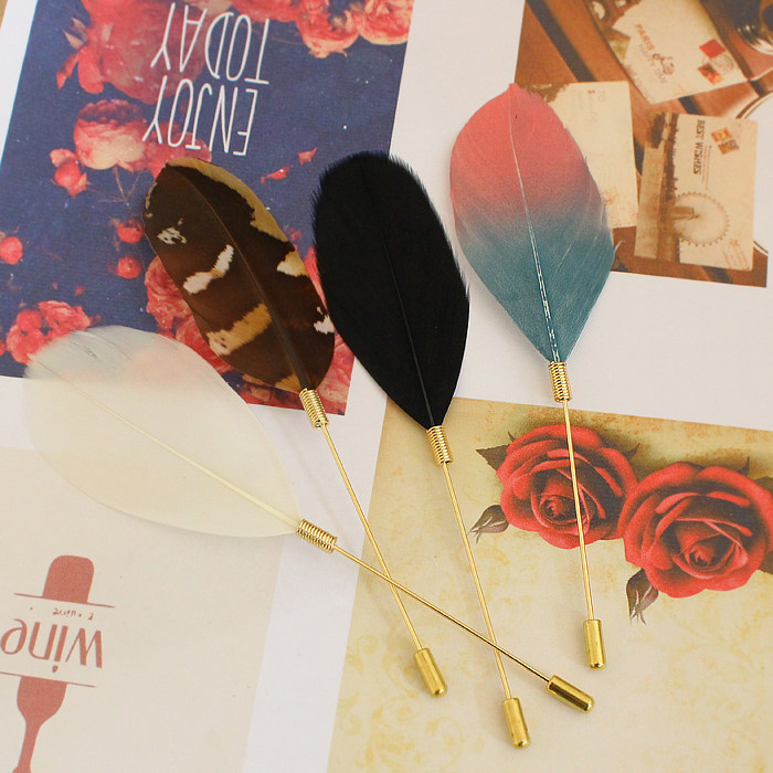 Broche femme en plume - Ref 1172259 Image 8