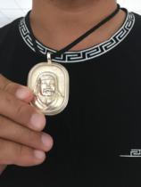 Sterling Silver Pendant Genghis Khan Statue