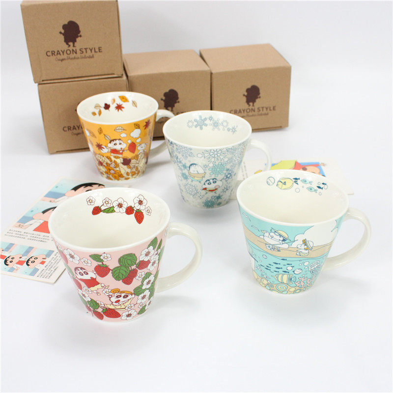 Day Single Cartoon Tailstock Crayons Small New Ceramic Cups Mark Glasses Glass Cups Birthday Present