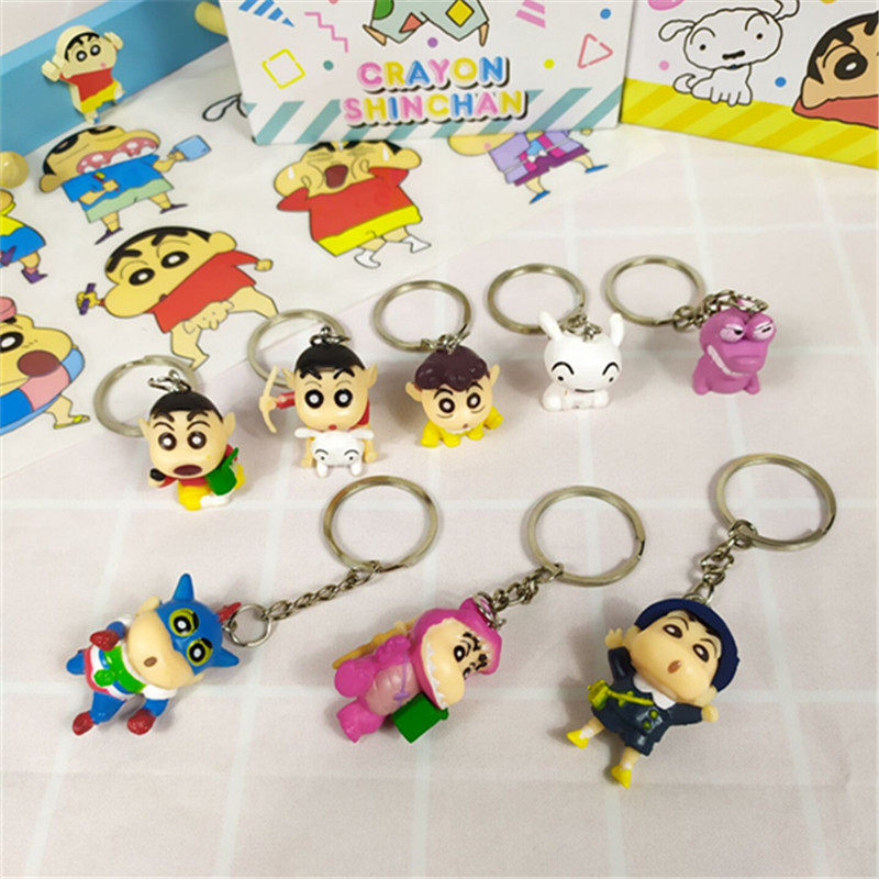 Cartoon Anime Peripheral Crayon Shinchan Keychain Doll Bag Pendant