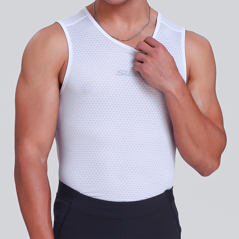 Swg Men's Sleeveless Base Layer Shirt, All-Season Breathable Comfortable Sweat-Wicking Shirt, Cycling Underwear Vest, Quick-Drying