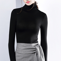 2020 Modal womens autumn long-sleeved base shirt fashion wild high-neck ultra-thin autumn clothes underwear womens tights