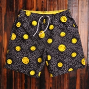 Quần bé trai bãi biển Kích thước lớn Quần short lỏng Hoạt hình Smiley Casual Quần năm Quần Quần Đồ bơi