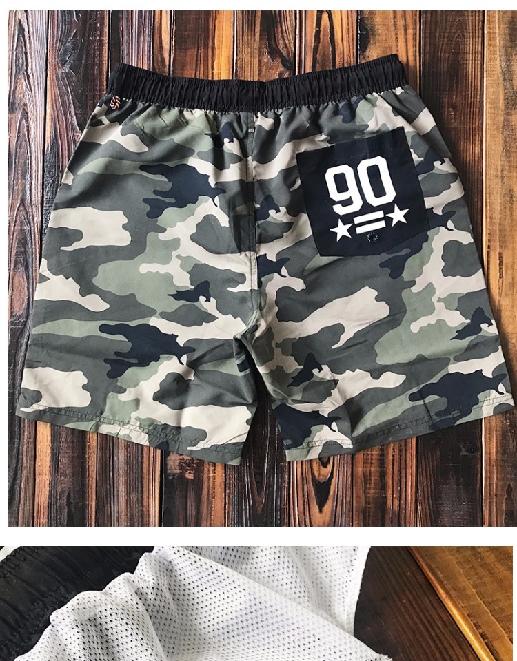 Ngụy trang Quần đi biển Đàn ông Sấy khô Nhanh Bên bờ biển Sai Chữ In Kích thước lớn Quần short nam Boxer Đồ bơi 	quần đi biển bé trai