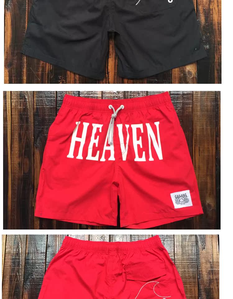 Bãi biển quần người đàn ông lỏng kích thước lớn bông thư in màu xanh năm điểm quần short kỳ nghỉ quần 	quần áo đi biển du lịch	
