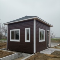 Customized new cabin outdoor mobile kiosk assembly Pinus sylvestris farmhouse wooden house antiseptic wood villa