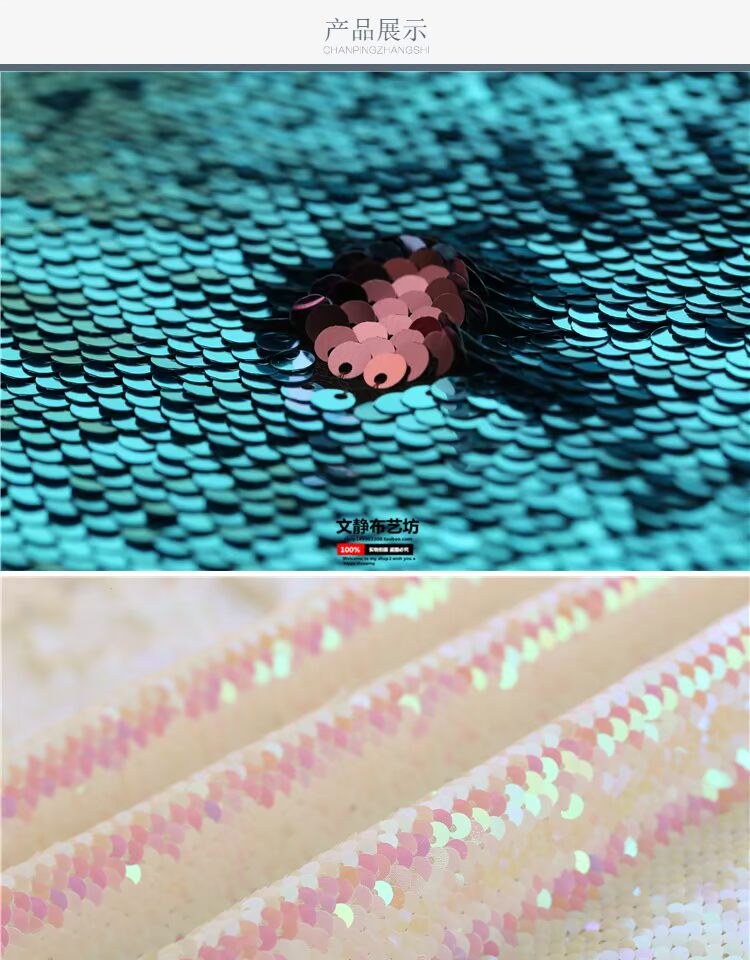 Gradient 5mm Symphony vảy Flip mảnh Vải thêu Vải Vải Gối Giai đoạn Trang phục Hướng dẫn DIY vải cotton co giãn 4 chiều