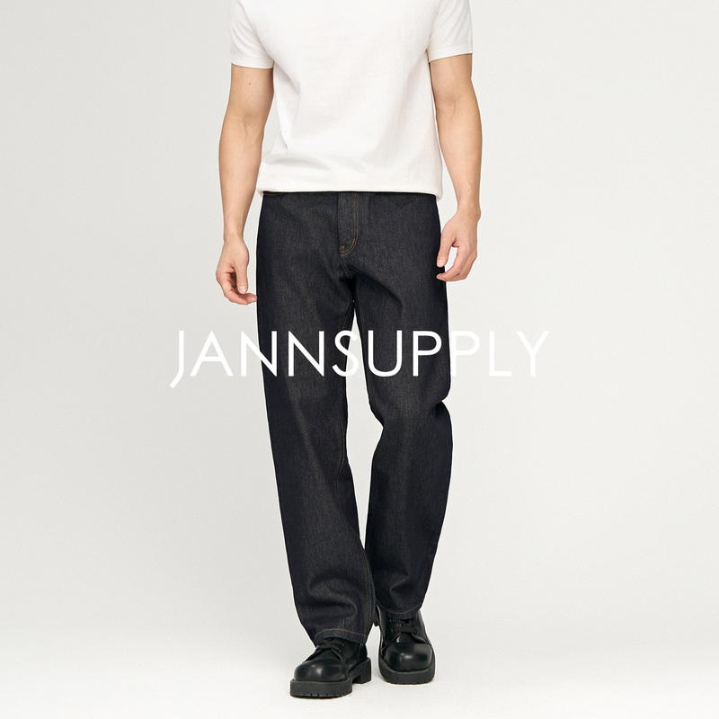 Jannsupply Imported from Italy Berto Original Denim Vintage Paris Buckle Men's Mid-Rise Jeans
