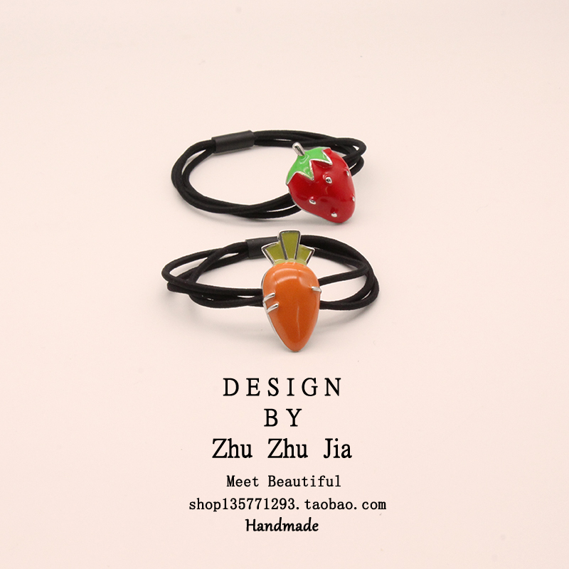 Đầu dây hàn nhỏ tươi cá tính Đơn giản 2018 dễ thương trái cây dâu tây tóc đuôi ngựa dây tóc vòng tóc phụ kiện bao da đồ cột tóc