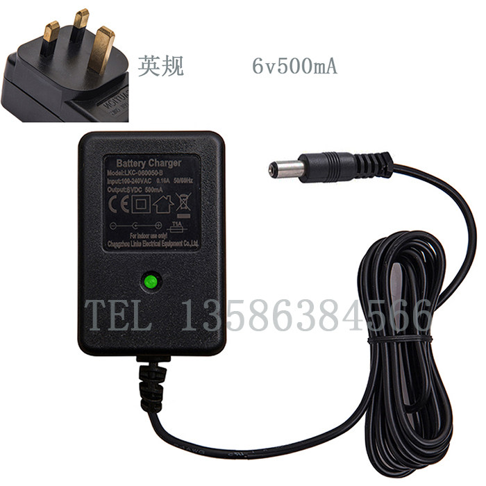 Запчасти для детского транспорта 圆孔通用遥控玩具车6v/12v充电器，美.英.澳.欧规的电池充电器 21st scooter