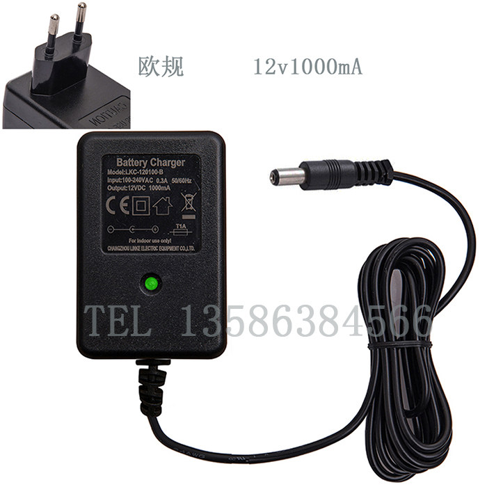 Запчасти для детского транспорта 圆孔通用遥控玩具车6v/12v充电器，美.英.澳.欧规的电池充电器 21st scooter