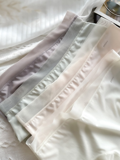 Японское нижнее белье из модала, женские антибактериальные трусы из чистого хлопка с промежностью, тонкие дышащие молодежные бесшовные кружевные трусы со средней талией из ледяного шелка