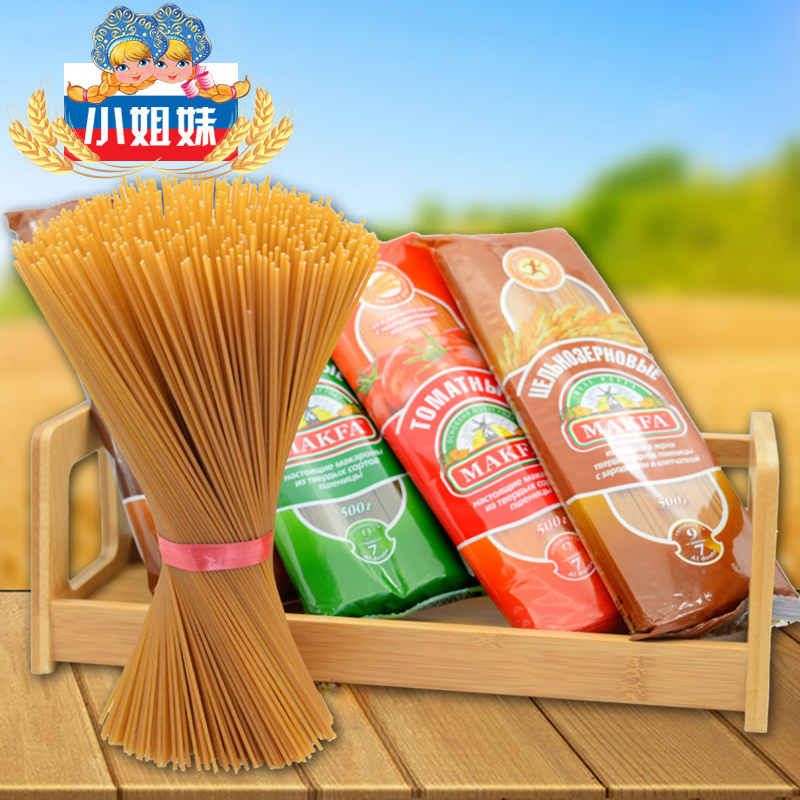 Russian Imported Buckwheat Pasta Speed Cooking Fast Food Western Meal Gourmet Food Spaghetti Hollow Powder Fitness Meal Noodle