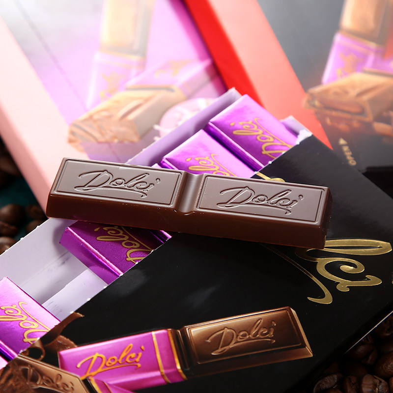 Russia imported DOLCI dark chocolate silky bitter taste pure black fragrant Valentine's Day gift new special offer