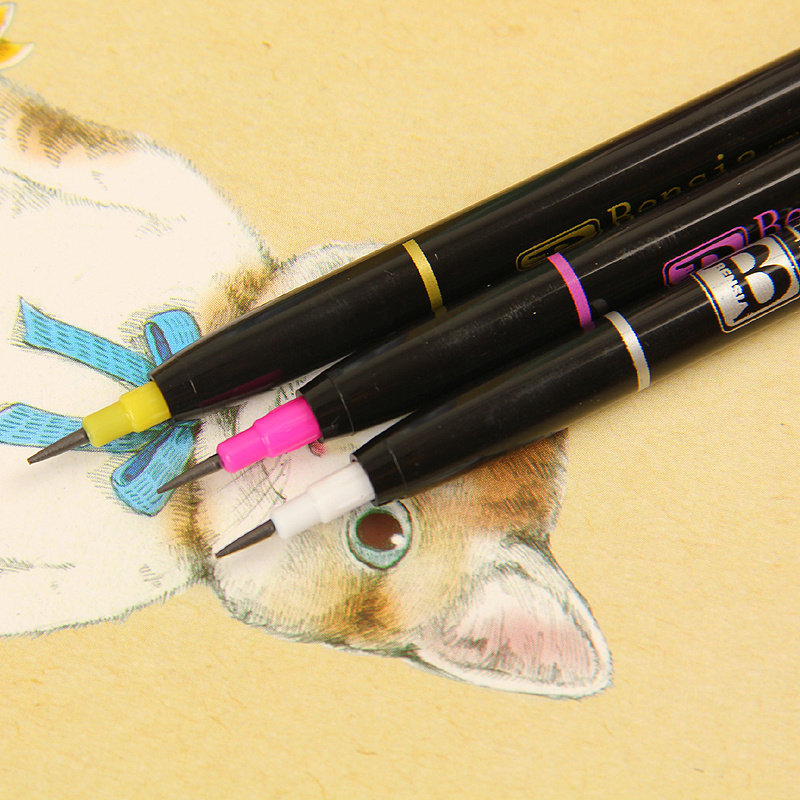 Baika-free pencil laying pencil three-piece student learning and adult can use office