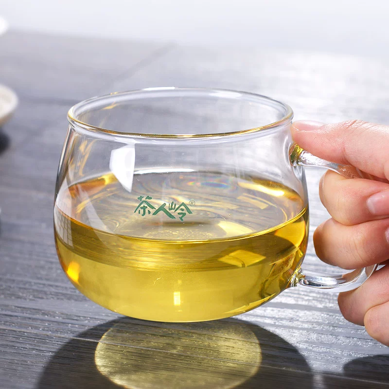 茶人岭 Glass tea set contains rose, ceramic tea cup, 300 ml