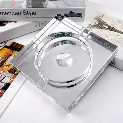 Crystal ashtray fashion creative personality gift large boutique European ashtray Home Office Customization