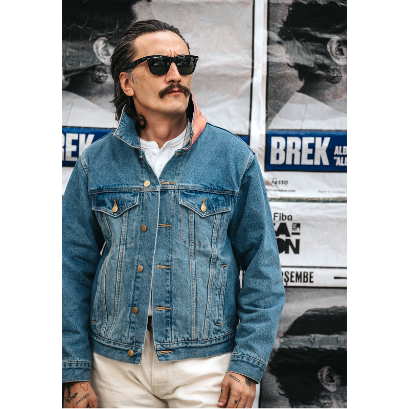 Currahee Men's Classic Fashion American Retro Washed Type3 Multi-Pocket Lapel Denim Jacket