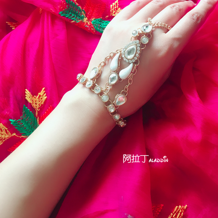 Aladdin Handmade Ấn Độ phong cách rhinestone chuỗi retro vòng đeo tay vòng chân bụng múa chân tua rua đôi đa năng lắc chân vàng 18k