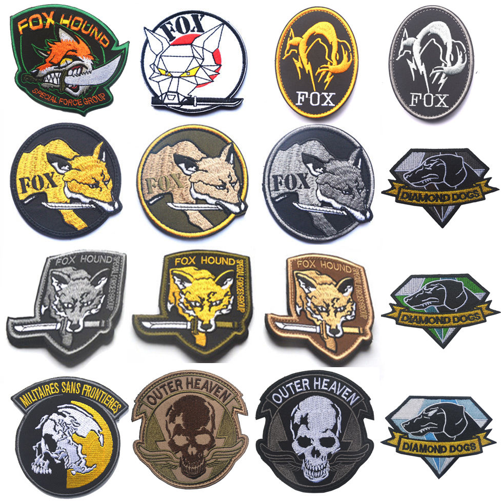 Alloy equipment FOX Latent Dragon Spy World Paradise Embroidery Magic Sticker Arm Badge Tactical Scapegoat Tactical BAG BREAKING Hole Sticker