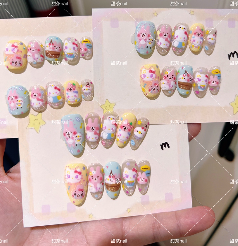 "Sweet Tea Handmade Nails" Cute Kitty and Kana Alliance "Sweet Tea Handmade Nails" Cute Kitty and Kana Alliance