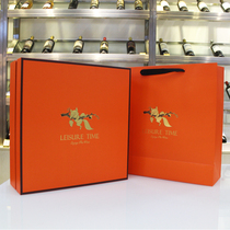 New Products Upscale Gift Boxes Red Wine Double loading boxes 2 Wine Boxes With Cup Carton Suitcases Orange
