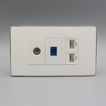 120 type dual computer fiber optic TV socket 2 RJ45 network SC fiber optic TV cable TV switch