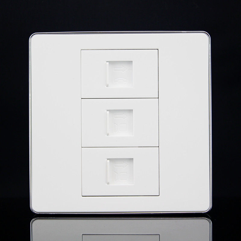 Silver side 86 type three Internet phone socket 2 CAT5E ultra five class computers with CAT3 voice phone panel