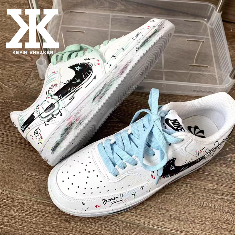 Customized Sneakers Nike Court Vision1 Paradise Graffiti Simple Versatile Low-Top Skate Shoes Customized Sneakers Nike Court Vision1 Paradise Graffiti Simple Versatile Low-Top Skate Shoes