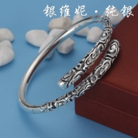 Vòng tay bạc đầy đủ 999 sterling bạc Sun Wukong Dasheng Ruyi Golden Hoop Stick Bracelet Nam Khí quyển Bạc Vòng tay bạn trai Quà tặng vòng tay trầm hương