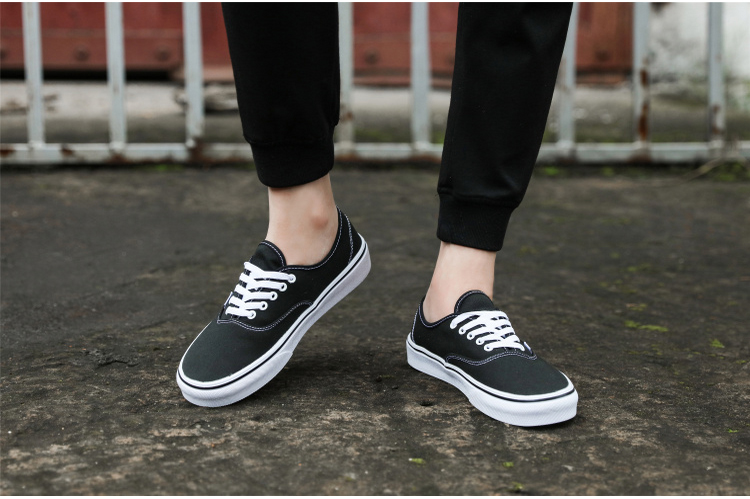 Aussie chính hãng thấp để giúp giày cổ điển nữ lười giày vải với giày nam màu đỏ giày skate xanh - Plimsolls shop giày sneaker