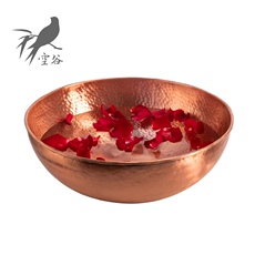 Декоративные горшки 空谷山庐出品·印度特色手工铜制锤纹uruli家居装饰