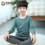 InBren Children Qiuyi Qiuku Set Cotton Boy Máy điều hòa không khí cho bé Đồ ngủ mỏng Đồ lót bé trai bộ nỉ bé gái