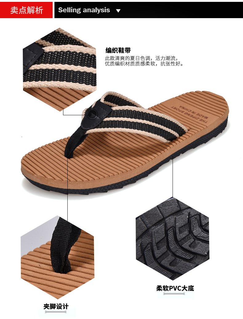 Mùa hè flip flops của nam giới pinch giày non-slip cá tính giày bãi biển kích thước lớn mùa hè dép chống trượt clip kéo xu hướng