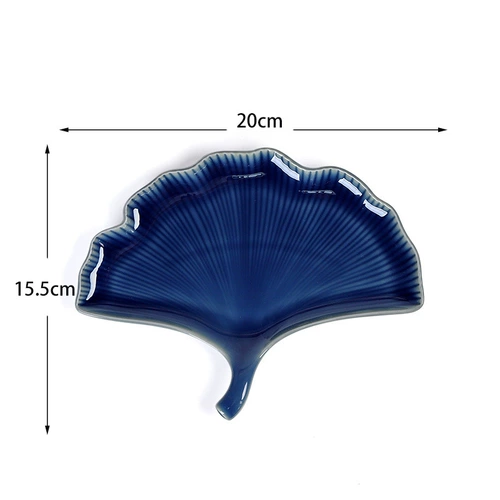 Креативная керамическая тарелка в стиле ретро в китайском стиле с листьями гинкго, тарелка с фруктами лотоса, тарелка с фруктами, домашняя кондитерская тарелка, реквизит для фотографий