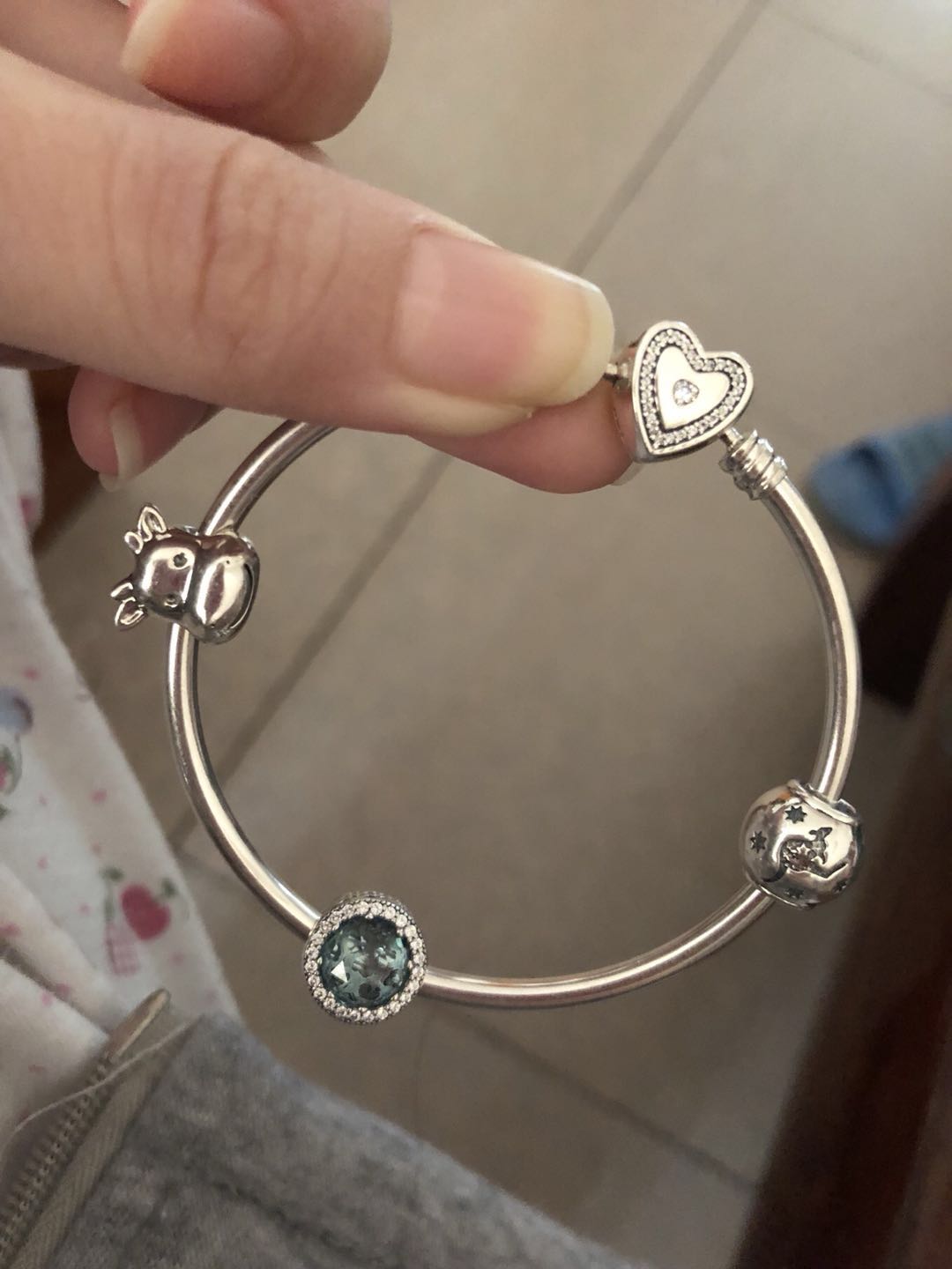 100 30 Vòng tay Pandora cố định tạp dề khóa cố định vòng cao su chống trượt vòng đệm tạp dề vòng khóa định vị - Vòng đeo tay Clasp dây đeo tay