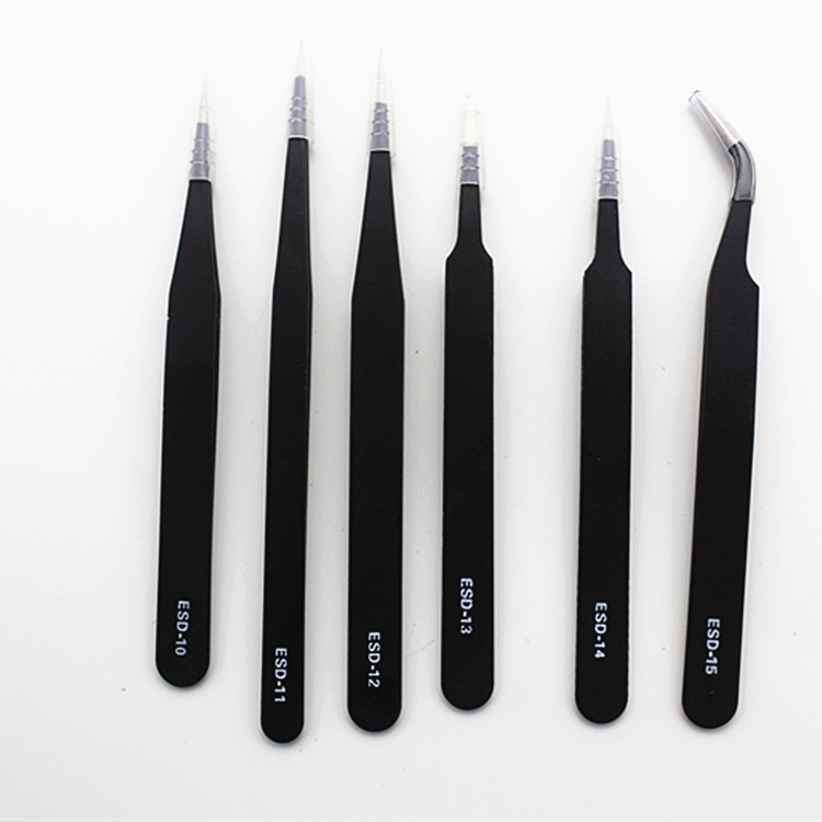 Telecommunications disassembly tool repair tweezers Anti-static tip tweezers clip cleaning tool