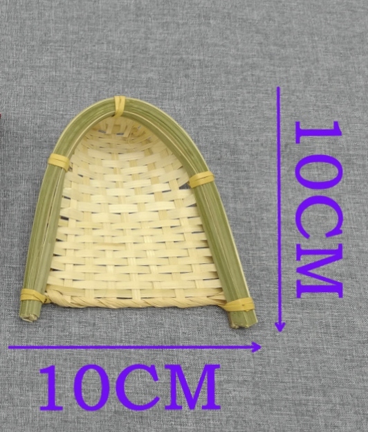 Bamboo Woven Dustpan with Small Opening, Woven Basket Craft, Mini Version, Wall Decoration, Photography Prop, Bamboo Woven Dustpan