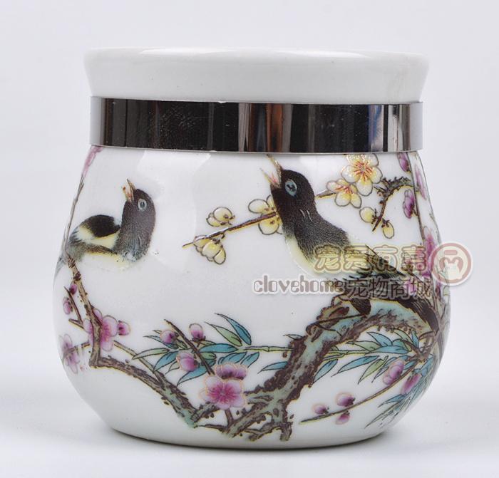 Vận chuyển quốc gia lớn tai chống men cốc lồng chim màu sơn đặc biệt cốc sứ starling anh vẹt chim lồng cung cấp cốc - Chim & Chăm sóc chim Supplies cám cho chim chào mào	