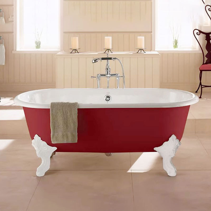 Kohler Cast Iron Bathtub Golei 1.8m Independent Cast Iron Bathtub 11195 Chaise Longue Bathtub Free-Standing Adult Home Use