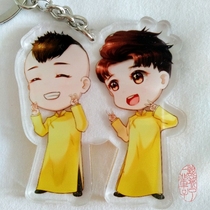 Tuantuan nine braid Zhang Yunlei Yang Jiulang special custom Acrylic transparent cartoon double-sided keychain