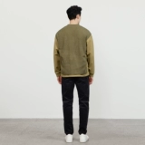 Осенняя ткань, лонгслив, трикотажный свитер, мужской кардиган, с рукавом