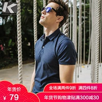 Kuegou Áo thun nam mùa hè Áo ngắn tay màu trơn Áo thun mỏng Kinh doanh Áo phông thông thường Áo thun nam 440 t shirt golf