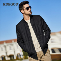  Special offer]Autumn new mens jacket mens Korean version of the trend slim black casual baseball collar jacket 0762