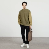 Осенняя ткань, лонгслив, трикотажный свитер, мужской кардиган, с рукавом