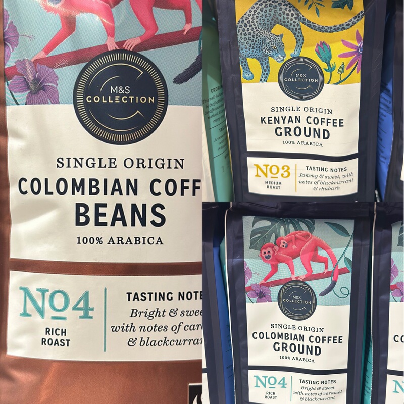 Imported M&S/Marha Fairing Trading No5 No. 5 Dark Roast Peruvian Coffee Beans Dark Roast 227g